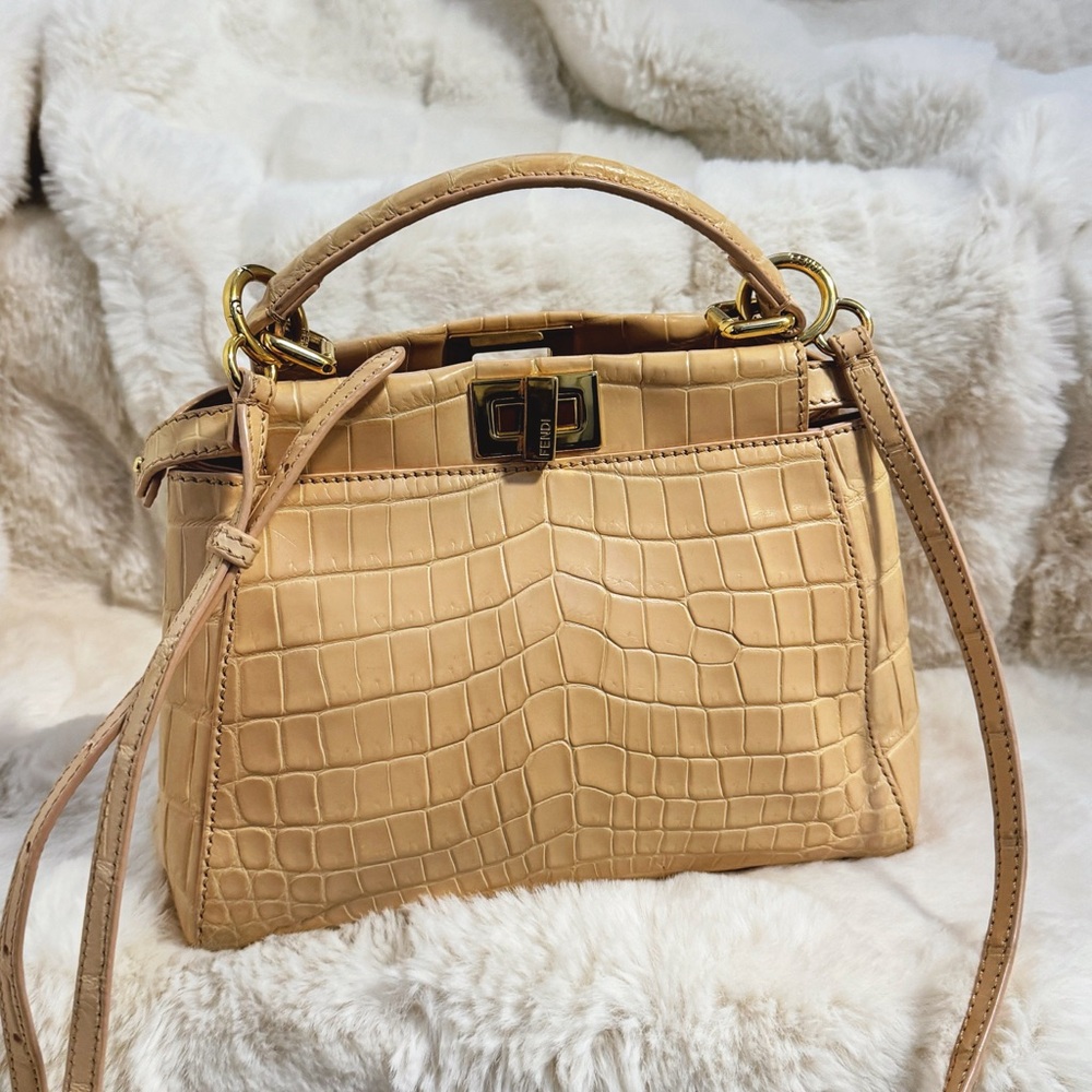 Fendi Crocodile Peekaboo Mini